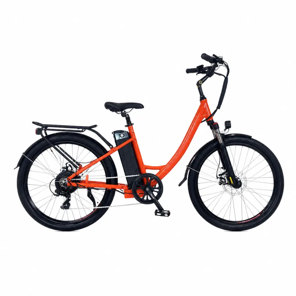 Sisu light electric cargo bike in Shortmile orange