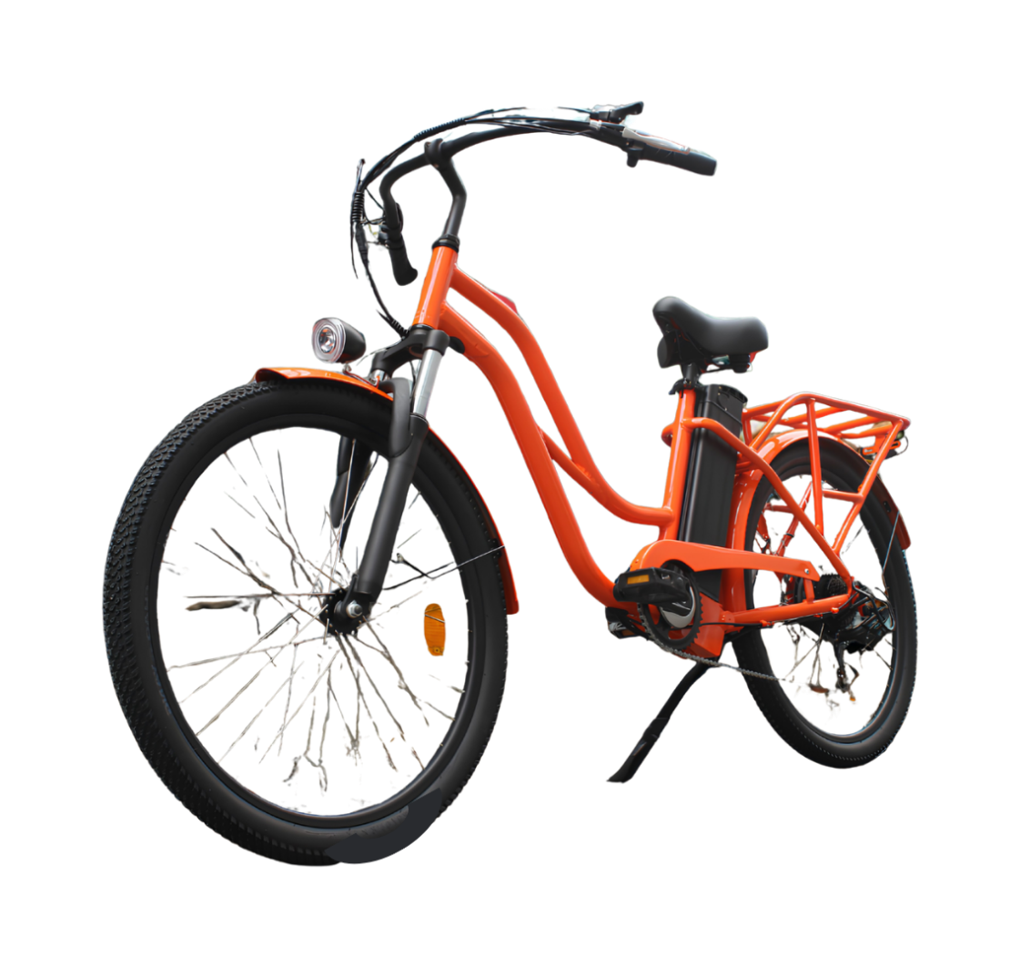 Jara Cargo electric cargo bike in Shortmile orange