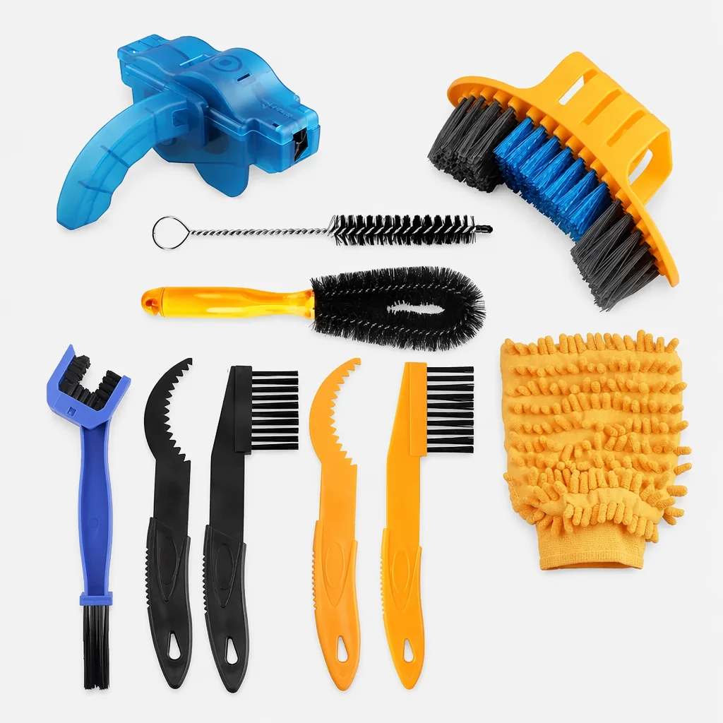 Bike Chain Cleaning Brush Tool Set