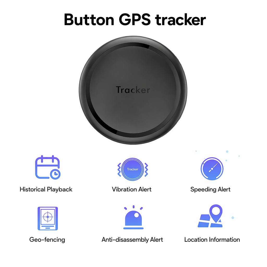 Mini 4G Button GPS tracker with magnetic waterproof casing