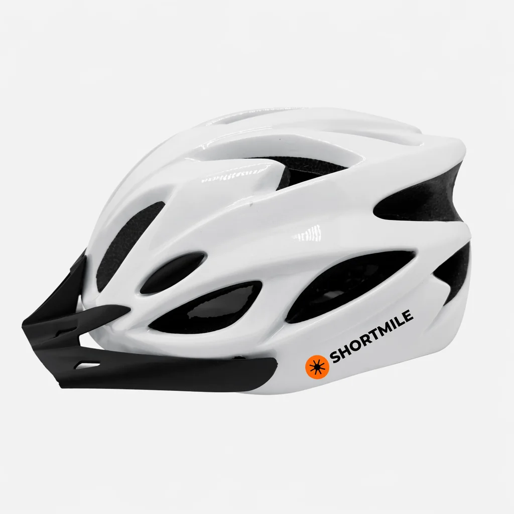 Shortmile White Glossy Helmet