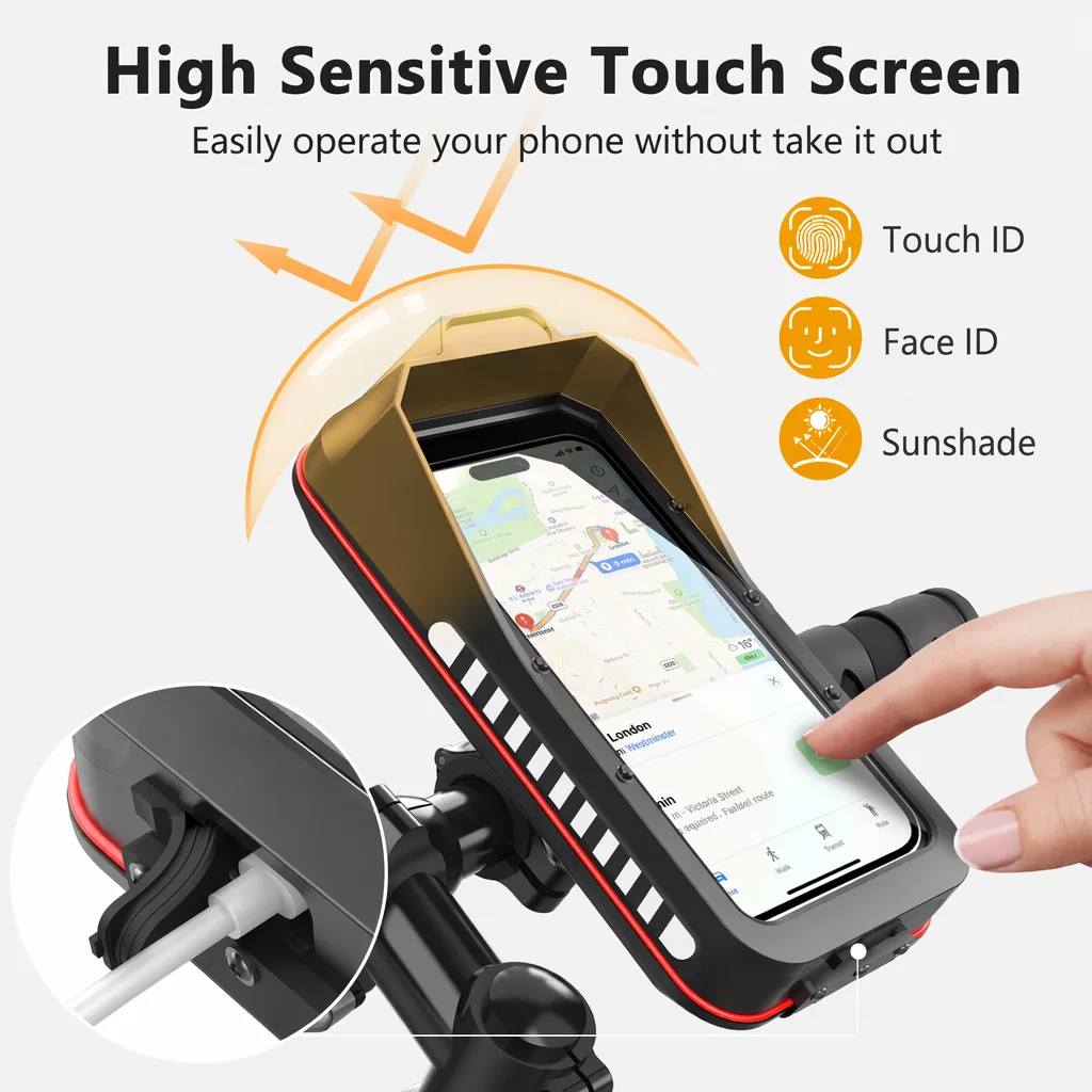 Touch-Screen Bicycle Phone Holder