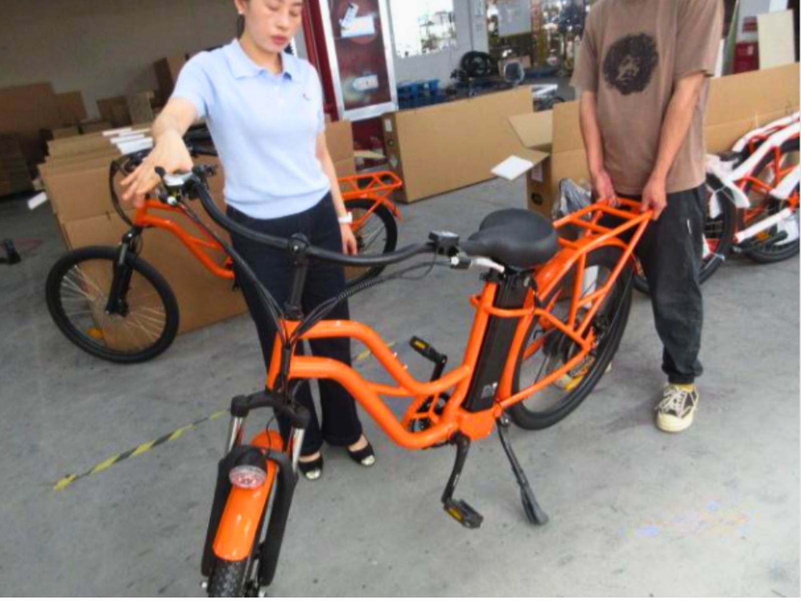 Shortmile cargo e-bikes undergoing hands-on inspection